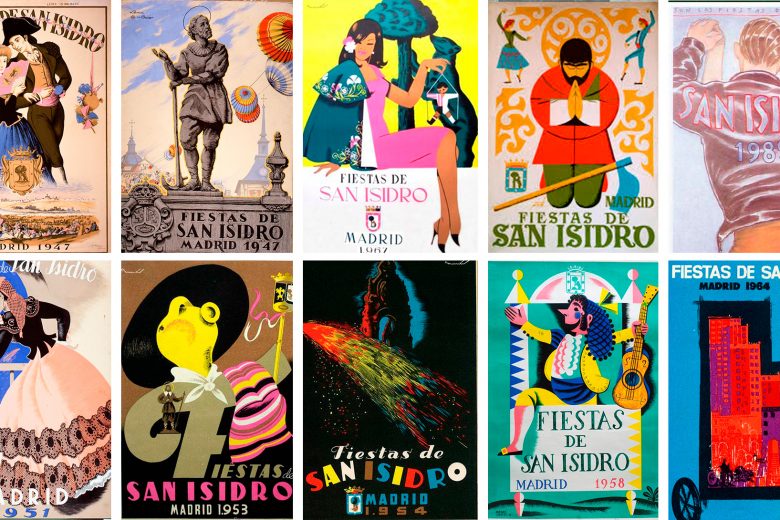 collage vintage carteles fiesta san isidro madrid
